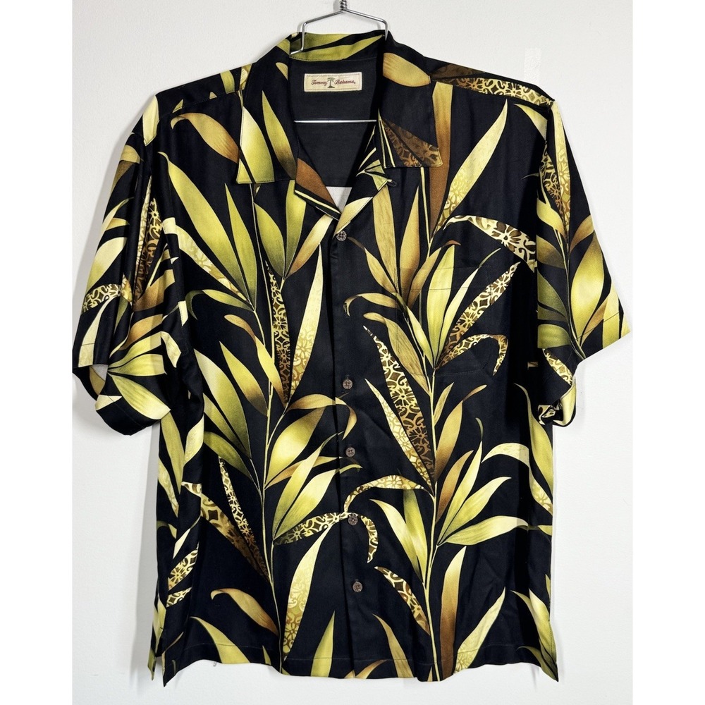 Tommy Bahama Men's 100% Machine Washable Silk‎ Short Sleeve Shirt Size M Cruise